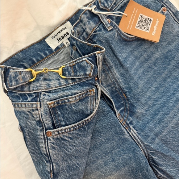Reformation Light Blue Denim Jeans - Picture 7 of 7